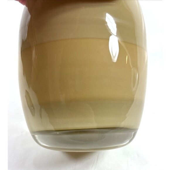 Glass.ful Votive Candle Holder Tan Brown Handblown Cased Glass Canadian - Picture 4 of 9